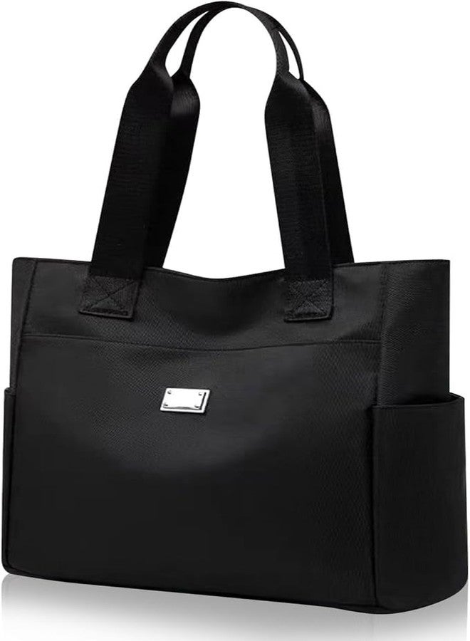 Flygon Nylon Tote Shoulder Bag with Double Handles, Lightweight Waterproof Shoulder Bag, Women's Large Capacity Top Handle Handbags, Nylon Tote Bag for Gym, Work, School[multicolor] - Image 1